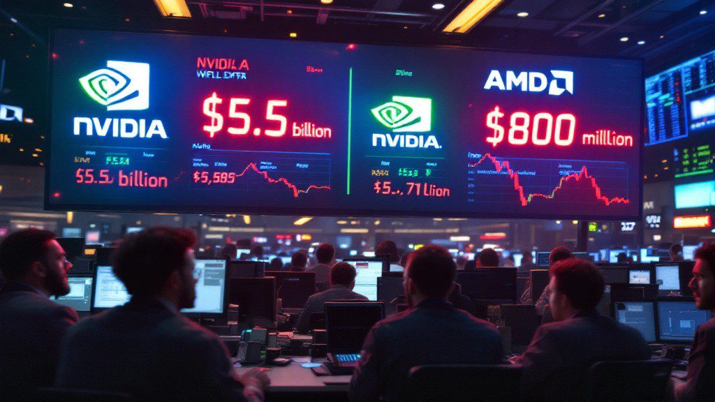 Nvidia, AMD Chip Stocks Drop Amid China Export Control Costs